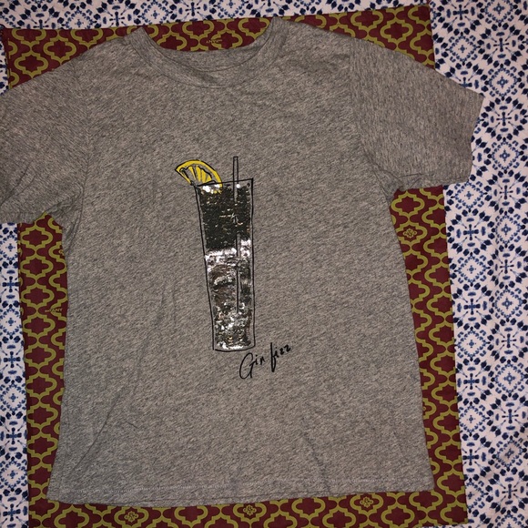 J. Crew Gin Fizz sequin T-shirt size M - Picture 3 of 4